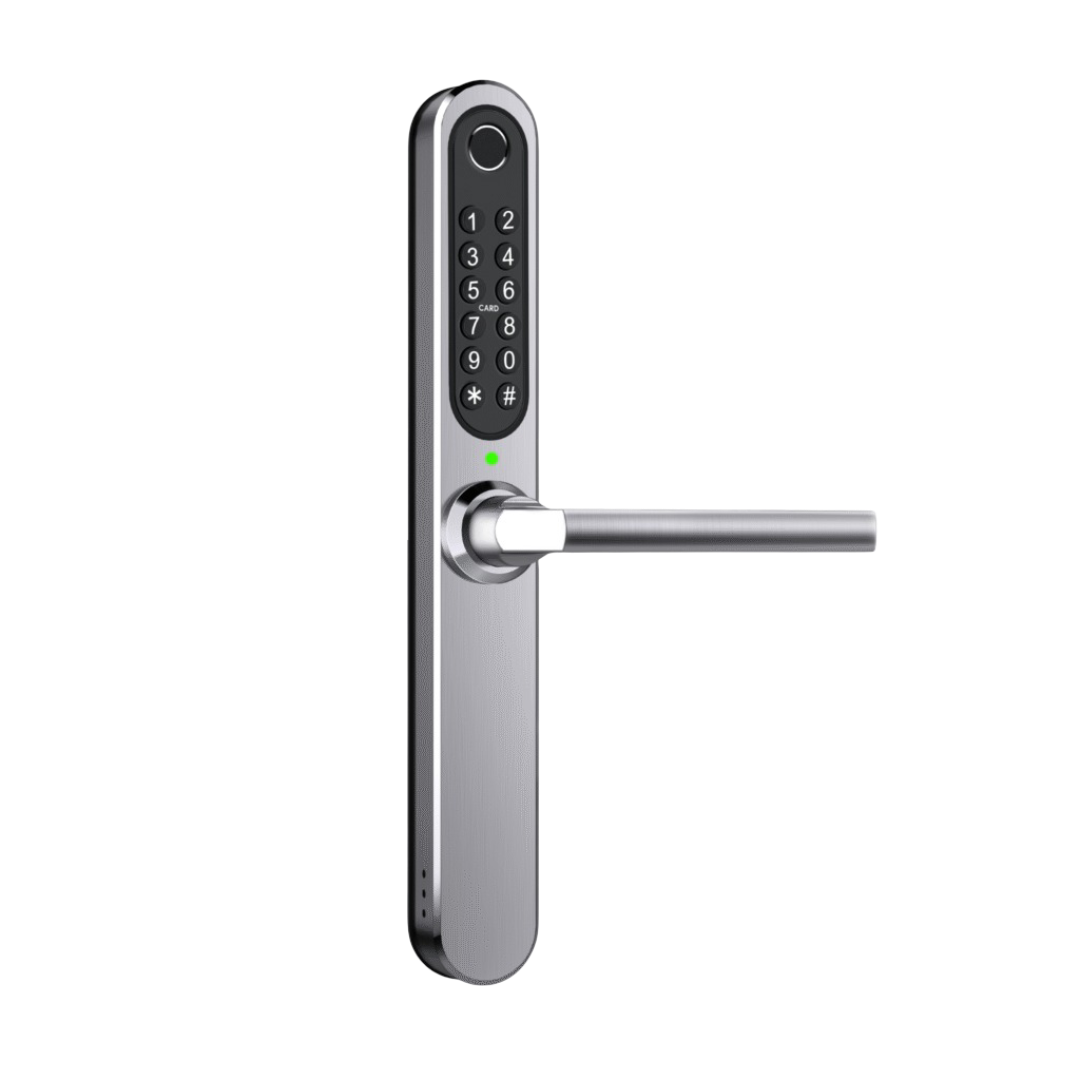 Sølv smart dørlås